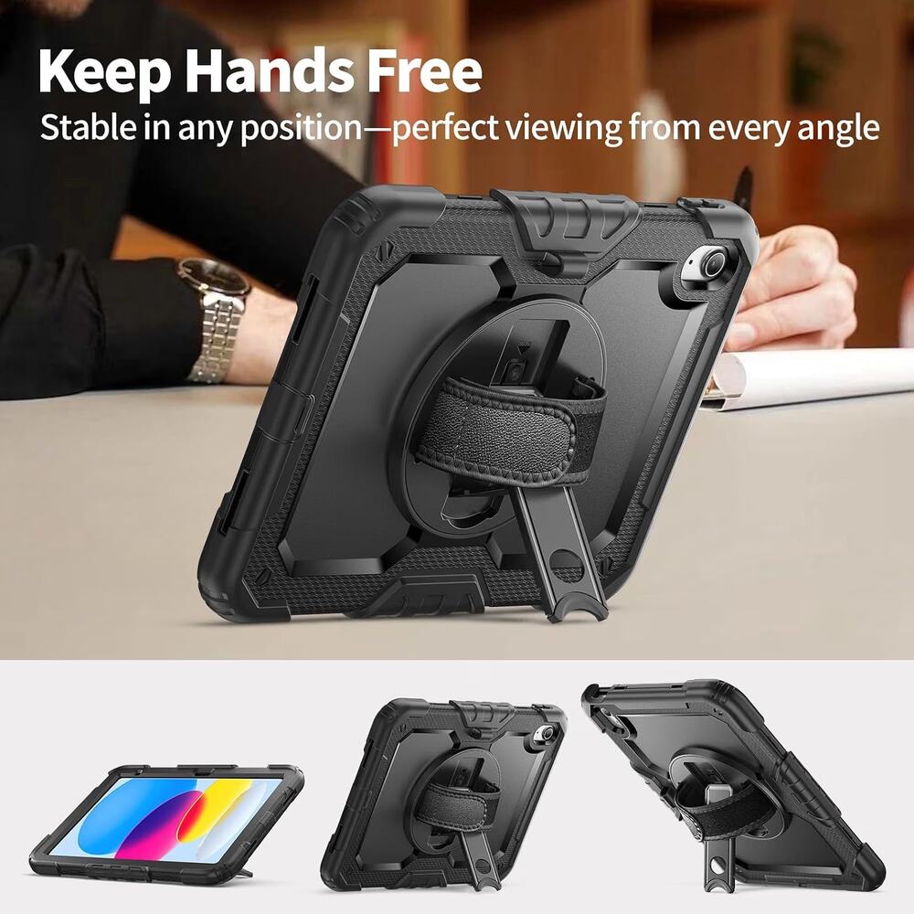 Ambison Case For IPad (A16) 11th/10th Generation 11''/10.9'' 2025/2022 (Black) - Picture 5 of 14